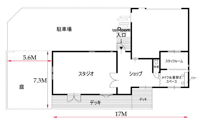 クローバスタジオ平面図