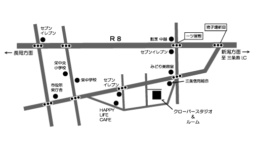 国道8号線からの地図